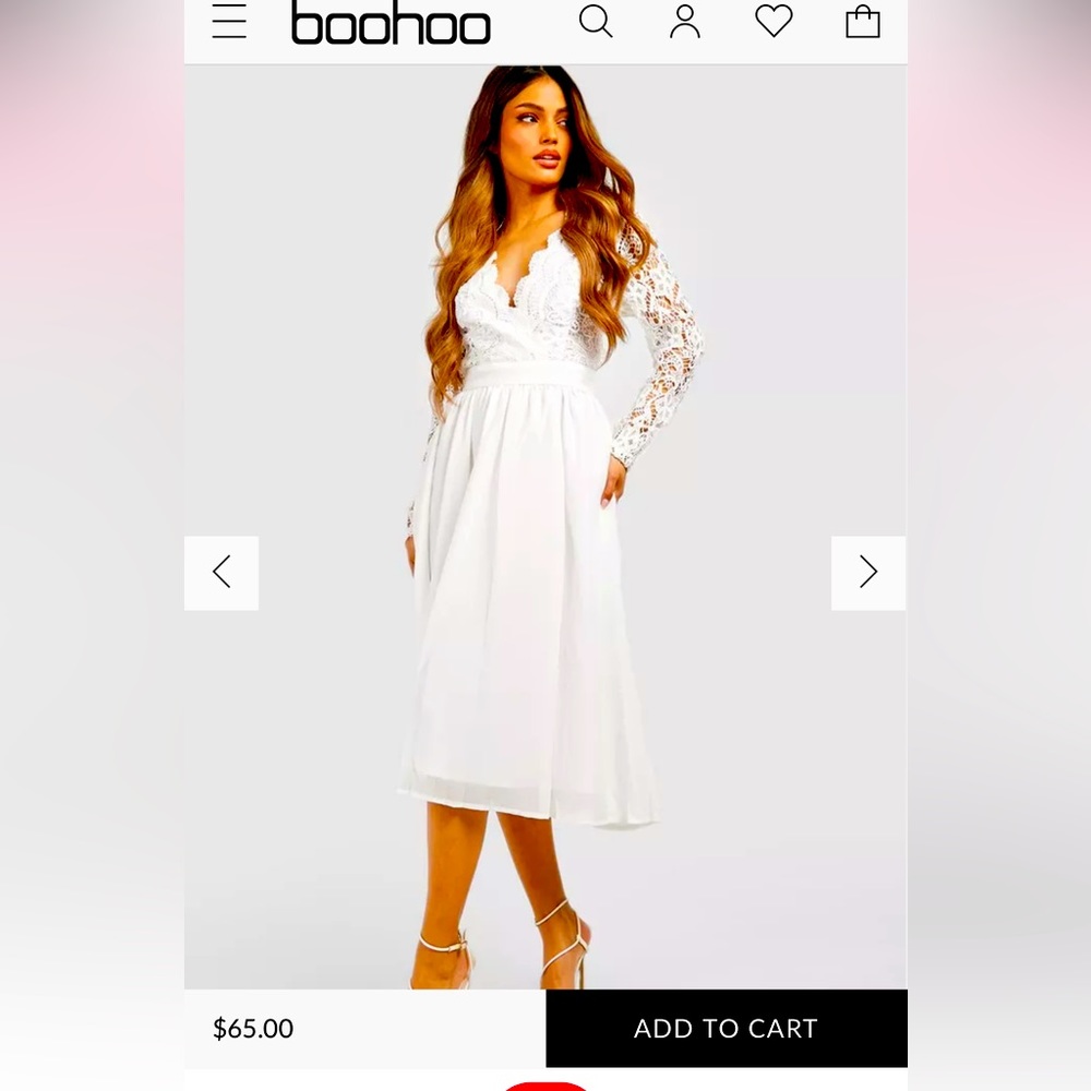 Backless Boohoo Dress